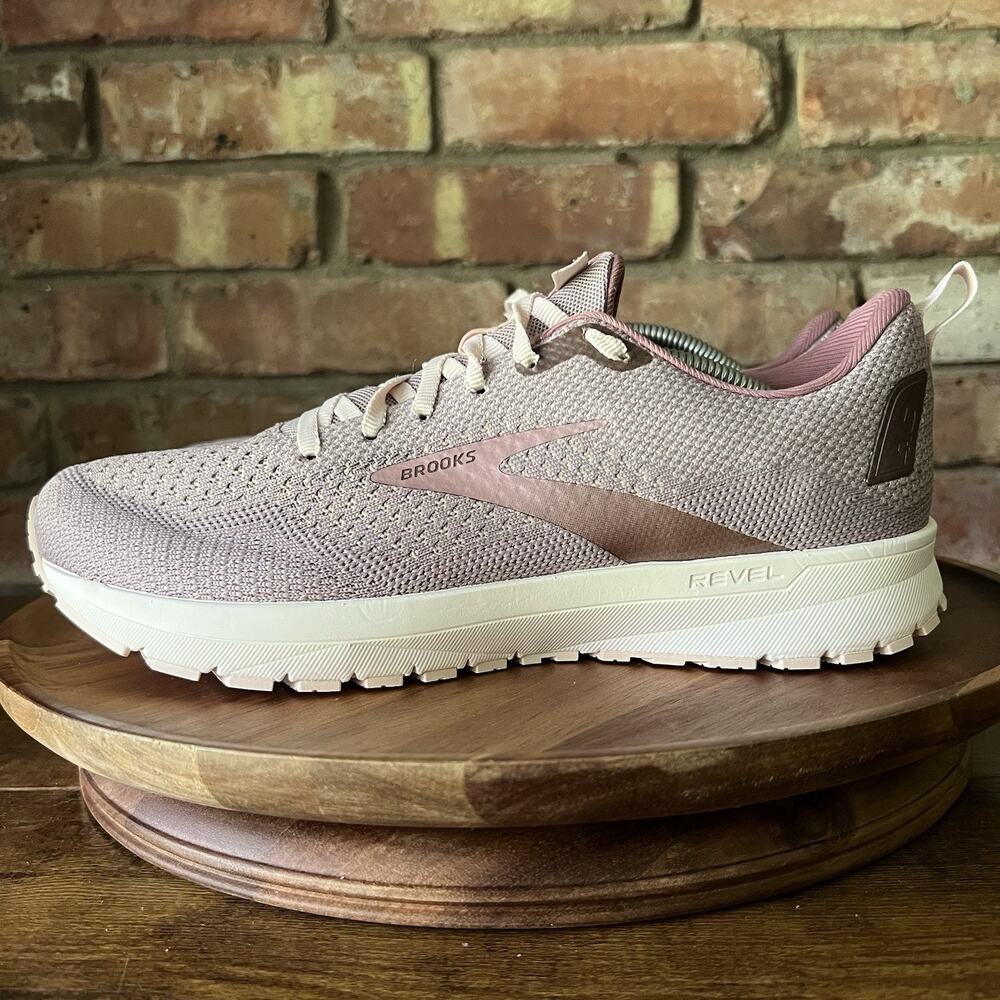 Brooks Revel 4 Running Neutral Cushion Womens 9.5 Rose Pink Sneakers Shoes